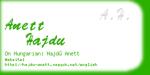 anett hajdu business card
