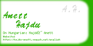 anett hajdu business card